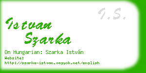 istvan szarka business card